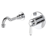 Eleanor Wall Basin/Bath Fienza Mixer Set - Chrome/Ceramic