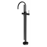 Vivid Slimline Floor Mounted Bath Phoenix Mixer With Hand Shower - Matte Black