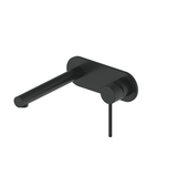 Greens Maci Wall Basin Mixer With Plate - Matte Black