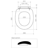 Profile Standard Caroma Seat Plastic Hinge