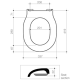 Caroma Opal II Soft Close Toilet Seat - White | Easy-Clean, Blind Fix