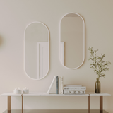 Modern Oblong Remer Mirror 460 x 1210 - Matt White