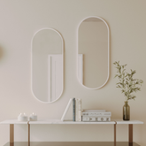 Modern Oblong Remer Mirror 460 x 1210 - Matt White