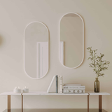 Modern Oblong Remer Mirror 460 x 1210 - Matt White