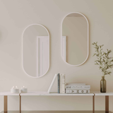 Modern Oblong Remer Mirror 460 x 910 - Matt White