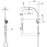 Twin Phoenix Vivid Shower - Matte Black