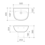 CARE 500 WB 1 Tap Hole NOF BY CAROMA