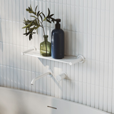 Kaya Basin/Bath Wall Fienza Mixer Set Round Plates 200mm Outlet - Matte White