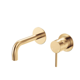 Fienza Kaya Basin/Bath Wall Mixer Set Round Plates 130Mm Outlet - Urban Brass Lf Sus304