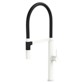 Fienza Kaya Pull Down Kitchen Mixer Tap - Matte White Mixed