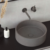 Kaya Up Basin/Bath Wall Fienza Mixer 160mm Outlet Set Round Plates - Gunmetal