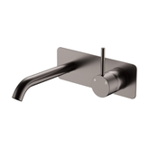 Kaya Up Basin/Bath Wall Fienza Mixer Set 160mm Outlet Set Rectangular Plate - Gunmetal
