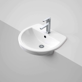 Cosmo Semi Recessed Caroma Basin 500mm X 440mm 1Th White