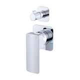 Fienza Tono Wall Diverter Mixer Dress Kit Small Square Plates - Chrome Lf Sus304