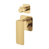 Fienza Tono Wall Diverter Mixer Dress Kit Small Square Plates - Urban Brass Lf Sus304