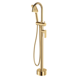Fienza Tono Floor Mounted Bath Mixer With Hand Shower Urban Brass