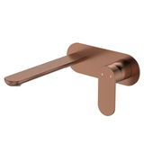 Fienza Empire Slim Basin/Bath Wall Mixer Set Oval Plate 200mm - Brushed Copper Lf