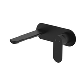 Fienza Empire Slim Basin/Bath Wall Mixer Set Oval Plate 160mm - Matte Black Lf