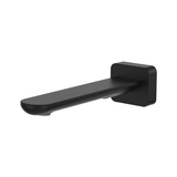 Fienza Empire Slim Wall Basin/Bath Outlet 180mm Square Plate - Matte Black Lf