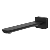 Fienza Empire Slim Wall Basin/Bath Outlet 220mm Square Plate - Matte Black Lf