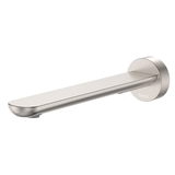 Fienza Empire Slim Wall Bath/Basin Outlet 220mm Round Plate - Brushed Nickel Lf