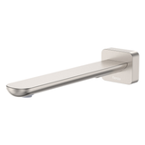 Fienza Empire Slim Wall Basin/Bath Outlet 220mm Square Plate - Brushed Nickel Lf