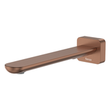 Fienza Empire Slim Wall Basin/Bath Outlet 220mm Square Plate - Brushed Copper Lf