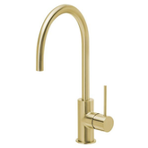 Vivid Slimline Side Lever Sink Phoenix Mixer 220mm Gooseneck - Brushed Gold