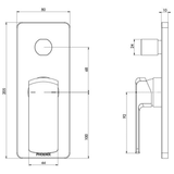 Shower/Bath Diverter Phoenix Teva Mixer - Brushed Nickel