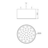 Serenity Ceiling Nero Shower Head - Brushed Gold