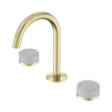 Nero Serenity Basin Set Arc Spout Brushed Gold - Carrara Handle