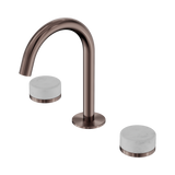 Nero Serenity Basin Set Arc Spout Brushed Bronze - Carrara Handle