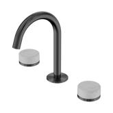 Nero Serenity Basin Set Arc Spout Gunmetal - Carrara Handle