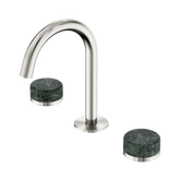Nero Serenity Basin Set Arc Spout Brushed Nickel - Verde Alpi Handle