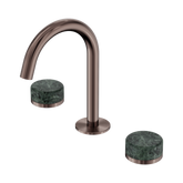Nero Serenity Basin Set Arc Spout Brushed Bronze - Verde Alpi Handle