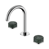 Nero Serenity Basin Set Arc Spout Chrome - Verde Alpi Handle