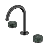 Nero Serenity Basin Set Arc Spout Gunmetal - Verde Alpi Handle