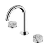 Nero Serenity Basin Set Arc Spout Chrome - Arabescato Corchia Handle