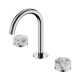 Nero Serenity Basin Set Arc Spout Chrome - Arabescato Corchia Handle
