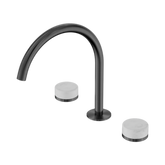 Nero Serenity Bath/Kitchen Set Arc Spout Gunmetal - Carrara Handle