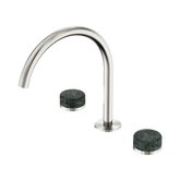 Nero Serenity Bath/Kitchen Set Arc Spout Brushed Nickel - Verde Alpi Handle