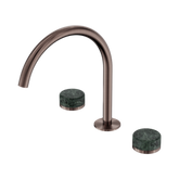 Nero Serenity Bath/Kitchen Set Arc Spout Brushed Bronze - Verde Alpi Handle