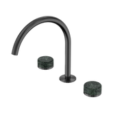 Nero Serenity Bath/Kitchen Set Arc Spout Gunmetal - Verde Alpi Handle