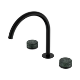 Nero Serenity Bath/Kitchen Set Arc Spout Matte Black - Verde Alpi Handle