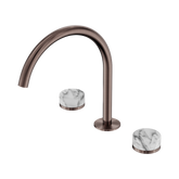 Nero Serenity Bath/Kitchen Set Arc Spout Brushed Bronze - Arabescato Corchia Handle
