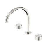 Nero Serenity Bath/Kitchen Set Arc Spout Brushed Nickel - Metal Handle