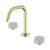 Nero Serenity Basin Set Edge Spout Brushed Gold - Carrara Handle