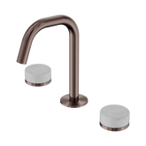 Nero Serenity Basin Set Edge Spout Brushed Bronze - Carrara Handle