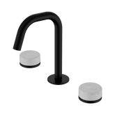 Nero Serenity Basin Set Edge Spout Matte Black - Carrara Handle