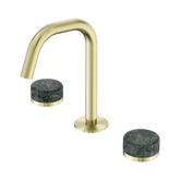 Nero Serenity Basin Set Edge Spout Brushed Gold - Verde Alpi Handle
